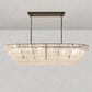 Art Glass Ghiaccio Oval Chandelier