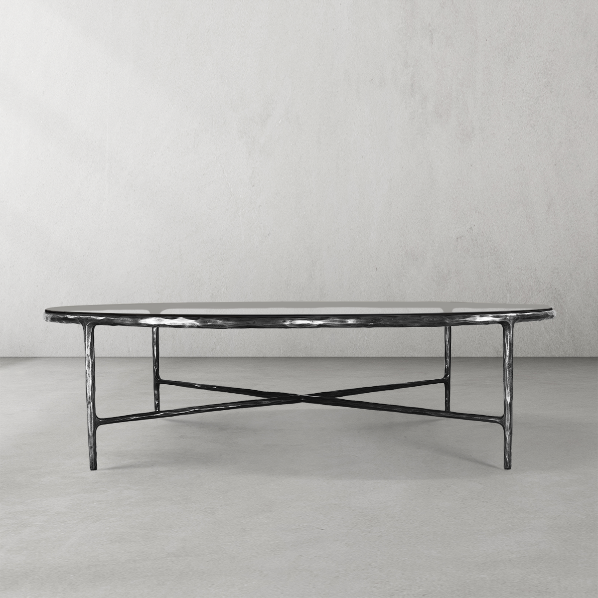 Thaddeus Glass Round Coffee Table 36" 55"