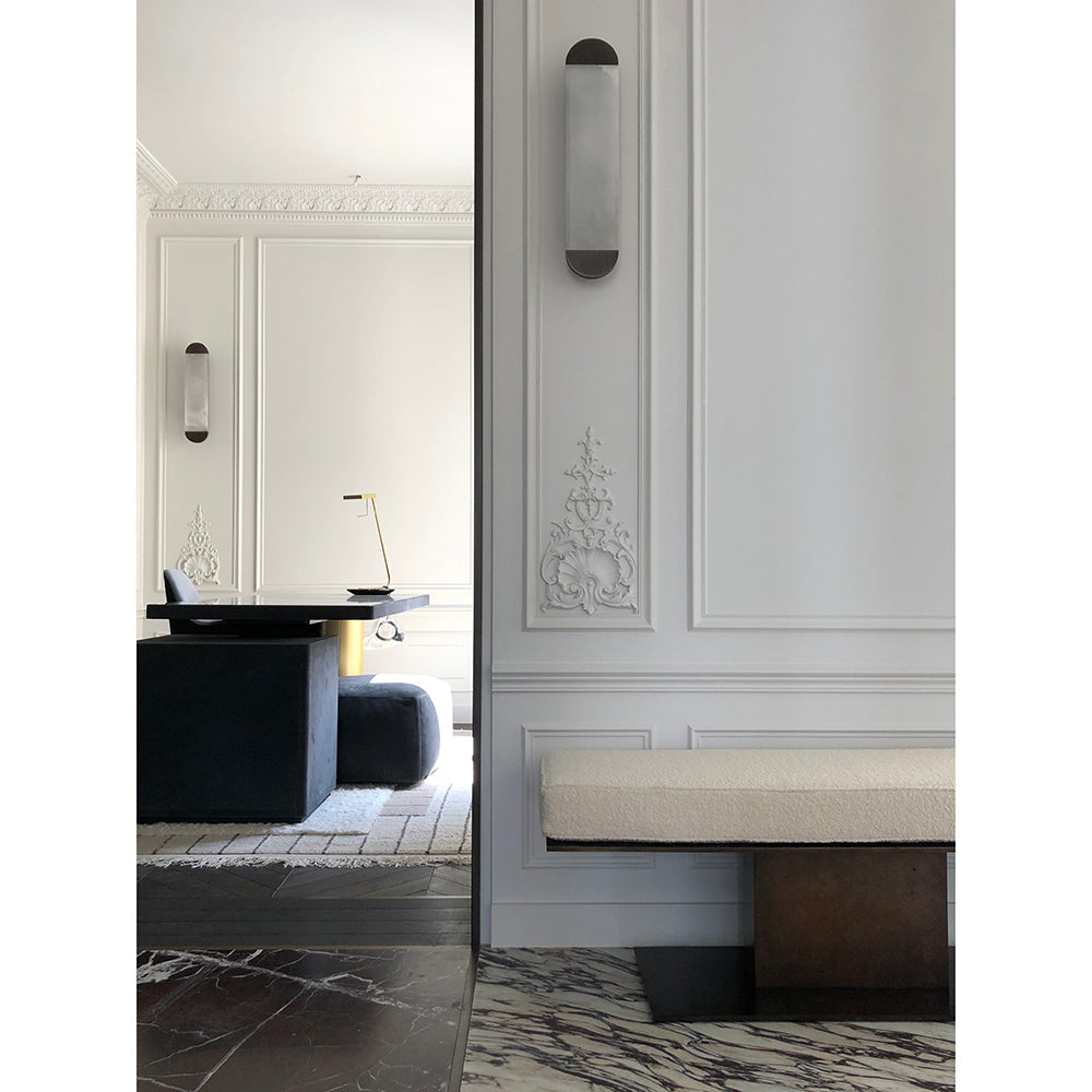 Ghost alabaster wall sconce