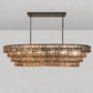 Art Glass Ghiaccio Oval Chandelier