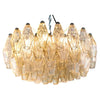 Elegant Murano Poliedri Clear Glass Chandelier 18"
