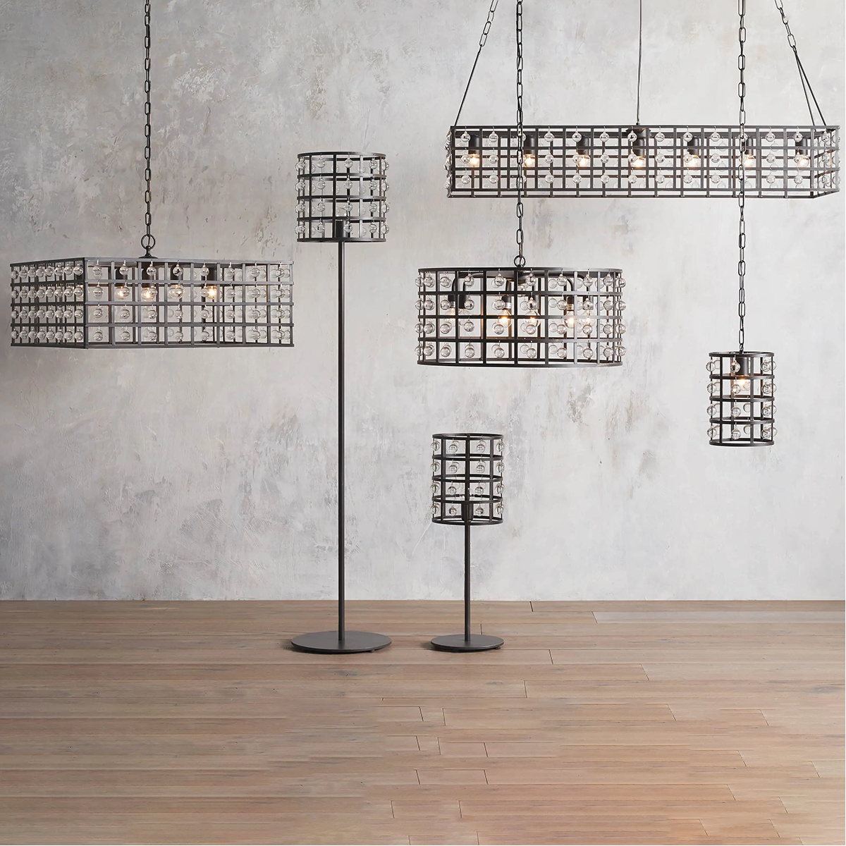 Moder Cage Crystal Pendant