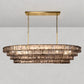 Art Glass Ghiaccio Oval Chandelier