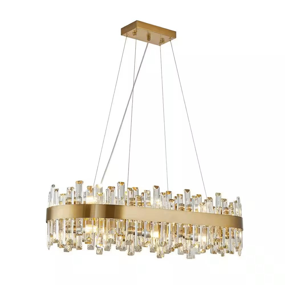 Lam Crystal Oval Chandelier