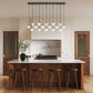Alabaster Shade Greenwich Rectangular Chandelier 54"