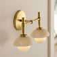 Alabaster Shade Greenwich Double Wall Sconce