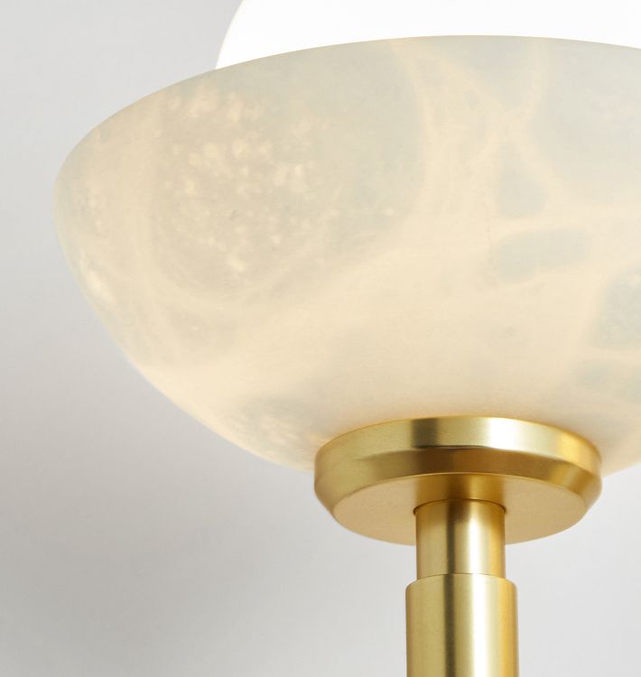 Alabaster Shade Greenwich Triple Wall Sconce