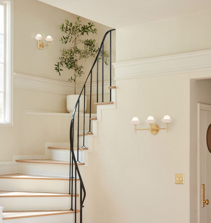 Alabaster Shade Greenwich Triple Wall Sconce