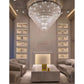Seline Cracked Textured Glass Round Chandelier Collection