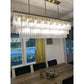 Seline 3-Tier Rectangular Cracked Textured Glass Chandelier