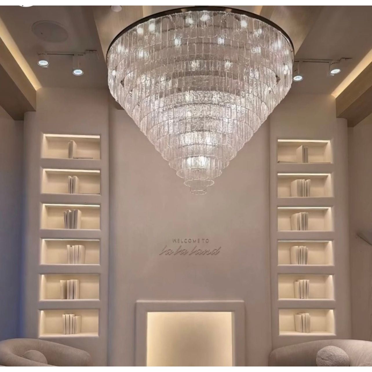 Seline Cracked Textured Glass Round Chandelier Collection