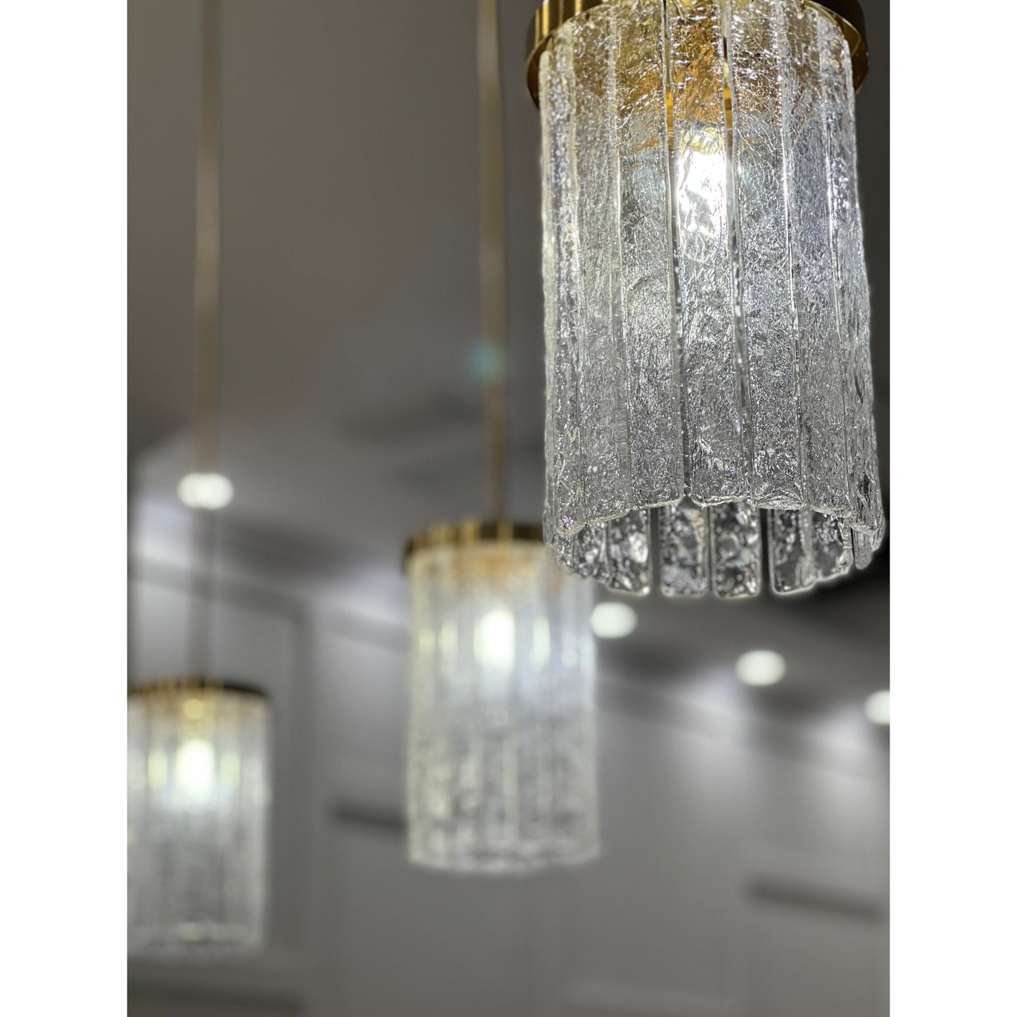 Seline Textured Glass Kitchen Island Pendant Light