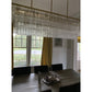 Seline 3-Tier Rectangular Cracked Textured Glass Chandelier