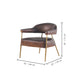 Thaddeus Brown Leather Lounge Armchair