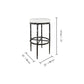 Thaddeus Backless Fabric Swivel Stool