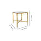 Thaddeus Mabrble Square Side Table 18" 22" Overhang O