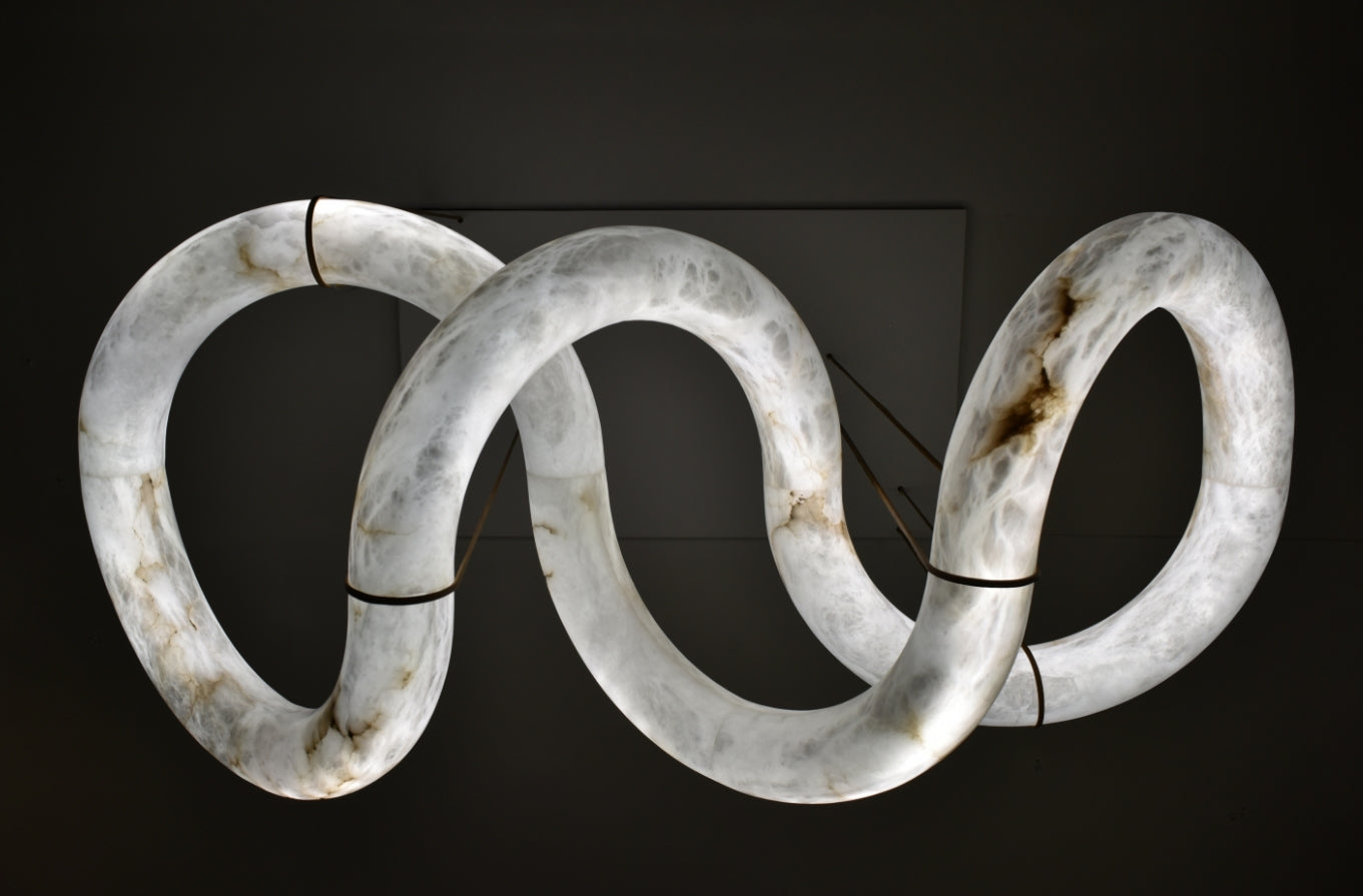 Designer Inspired Alabaster Chandelier Light 35" 55" 56" 70" 96"W