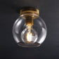 Cloche Flushmount/Wall sconce Brass