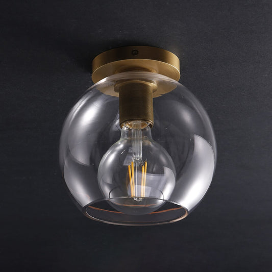 Cloche Flushmount/Wall sconce Brass