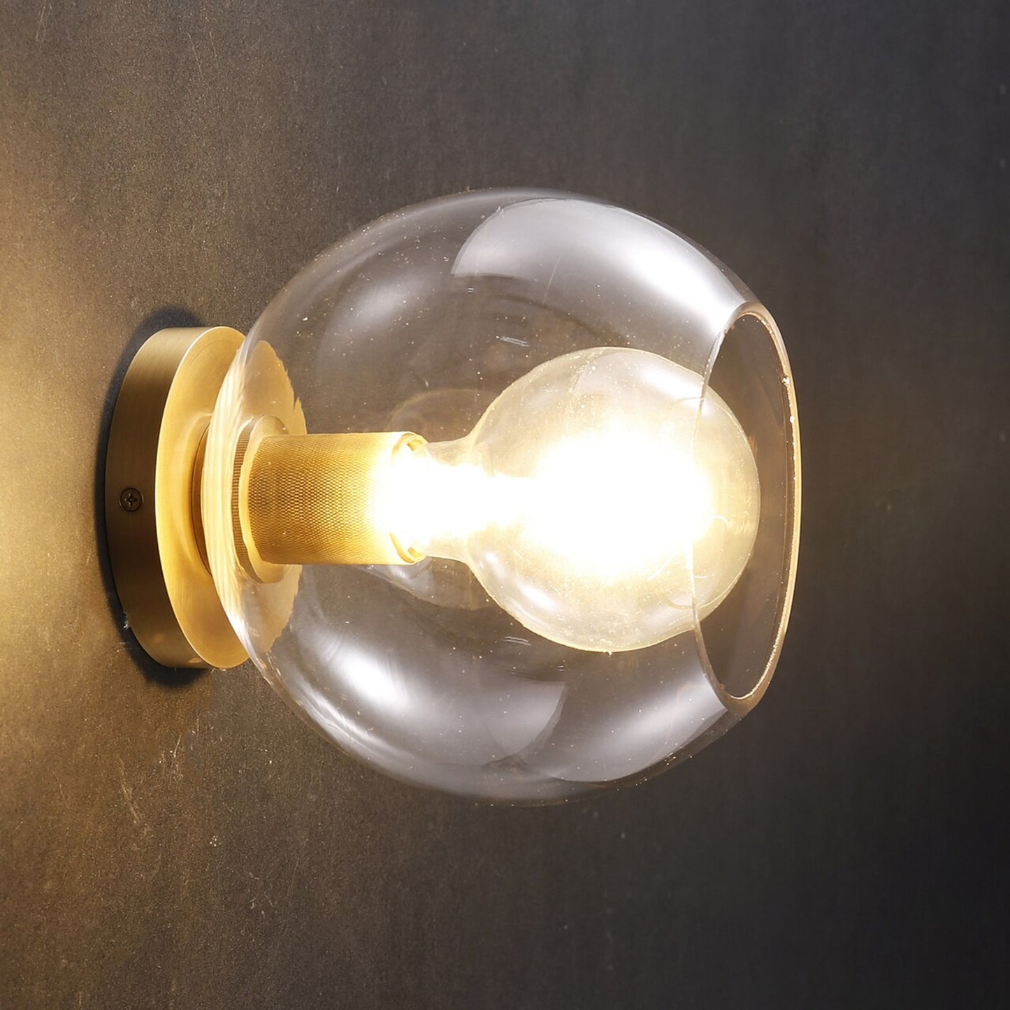 Cloche Flushmount/Wall sconce Brass