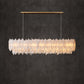 Art Selenite Layer Rectangular Chandelier