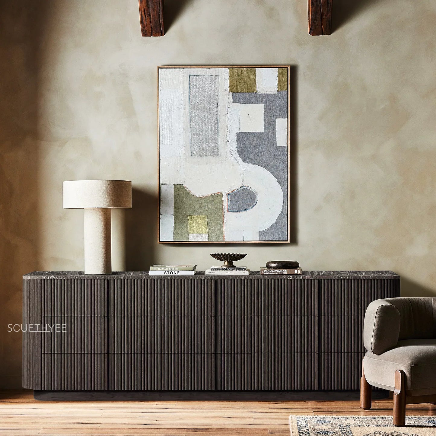 Mulholland Modern Stone 9-Drawer Dresser