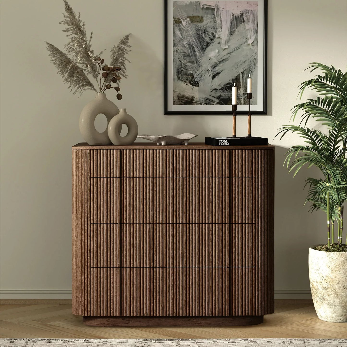 Mulholland Modern Cabinet 5-Drawer Dresser