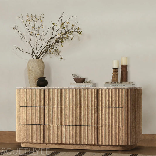 Mulholland Modern Stone 6-Drawer Dresser
