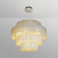 Art Selenite Layer Round Chandelier