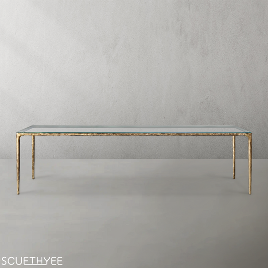Thaddeus Glass Rectangular Dining Table