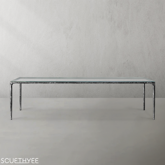 Thaddeus Glass Rectangular Dining Table