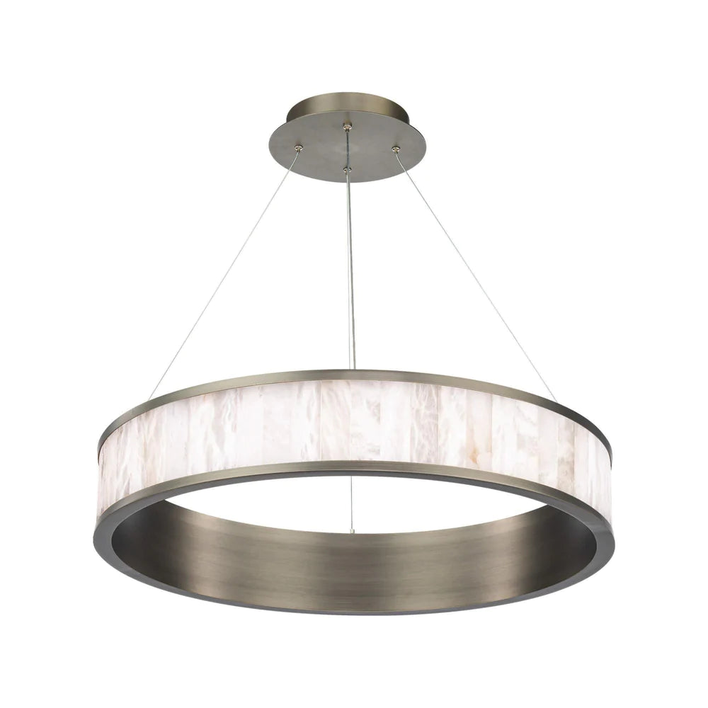 Coliseo Alabaster Round Chandelier 28"