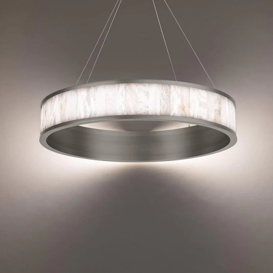 Coliseo Alabaster Round Chandelier 28"