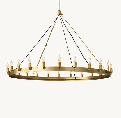 CAMINO VINTAGE CANDELABRA ROUND CHANDELIER 50"