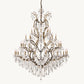 19TH C. ROCOCO IRON & CRYSTAL ROUND CHANDELIER 60"