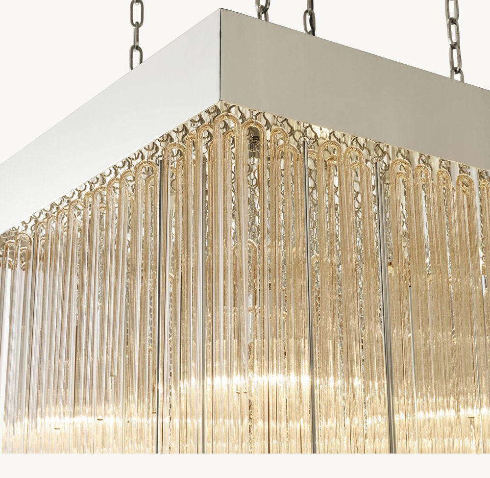 CASCADA SQUARE CHANDELIER 30"