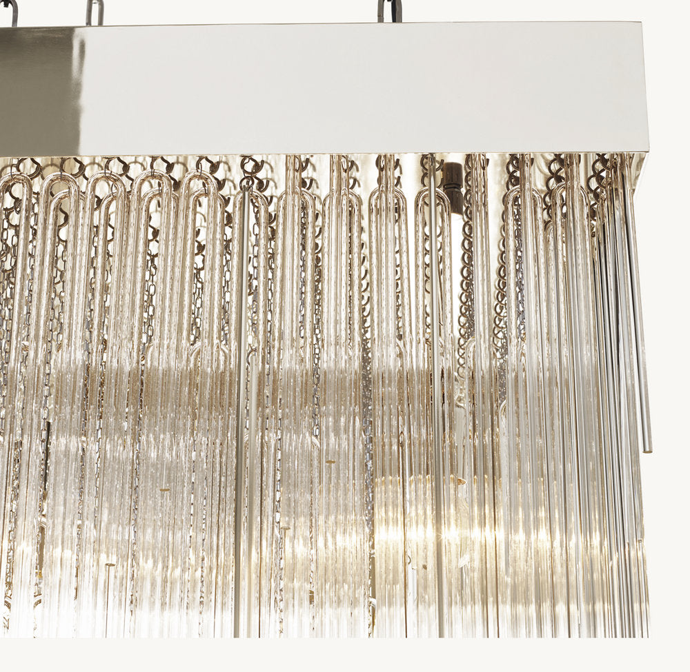 CASCADA SQUARE CHANDELIER 30"