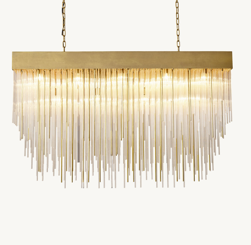 CASCADA RECTANGULAR CHANDELIER 54"