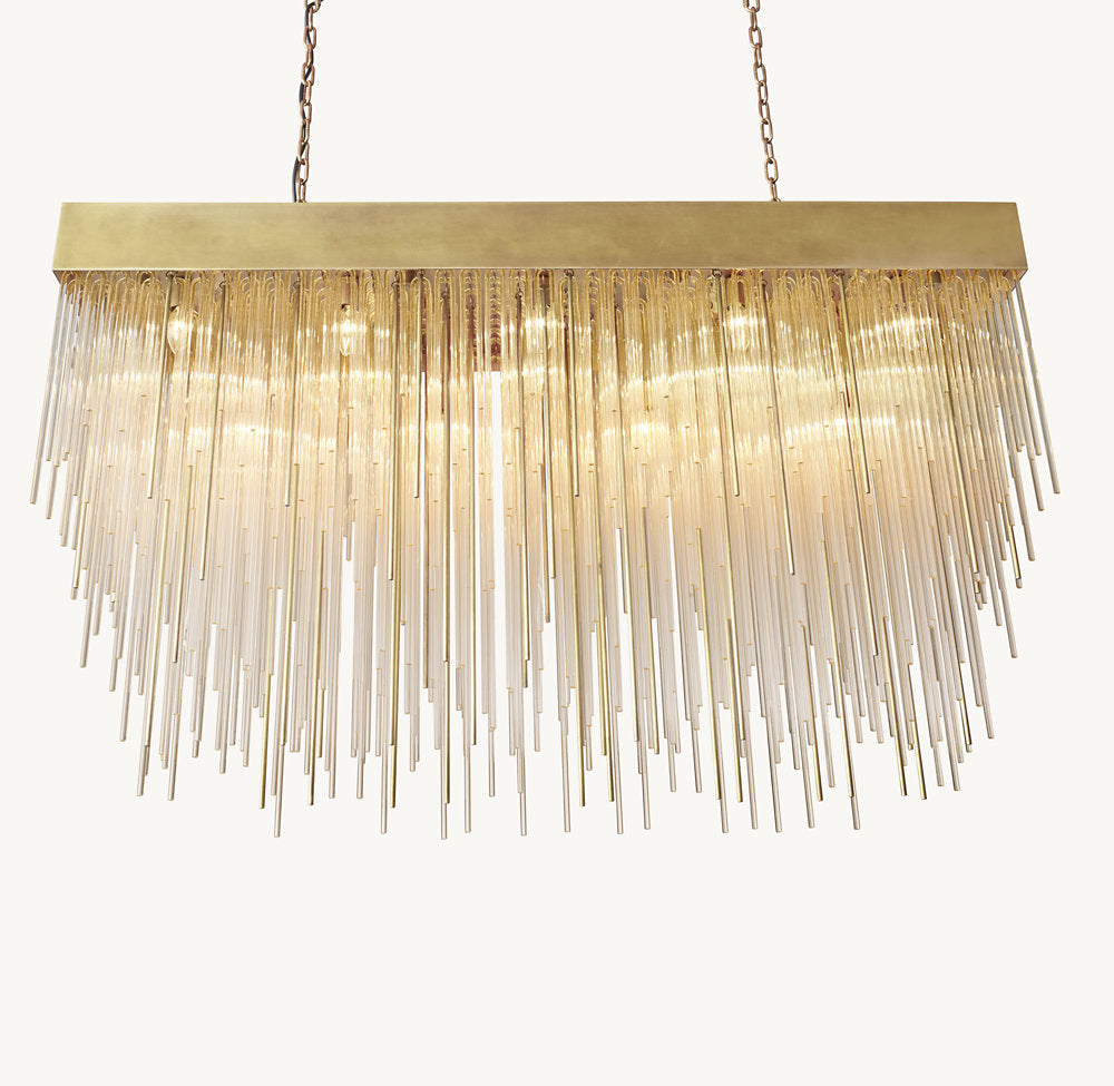 CASCADA RECTANGULAR CHANDELIER 54"