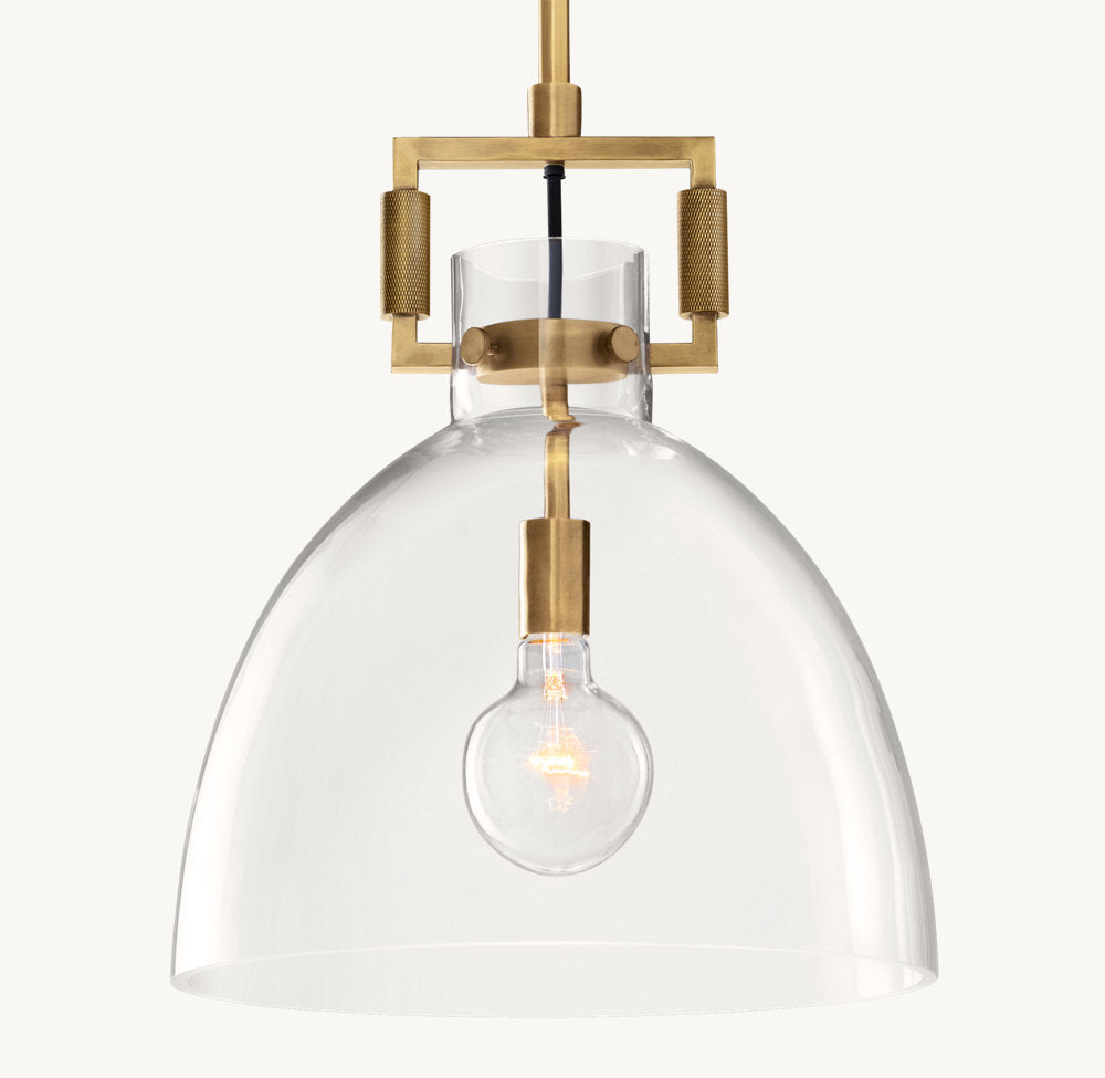 MACHINIST GLASS CLOCHE PENDANT