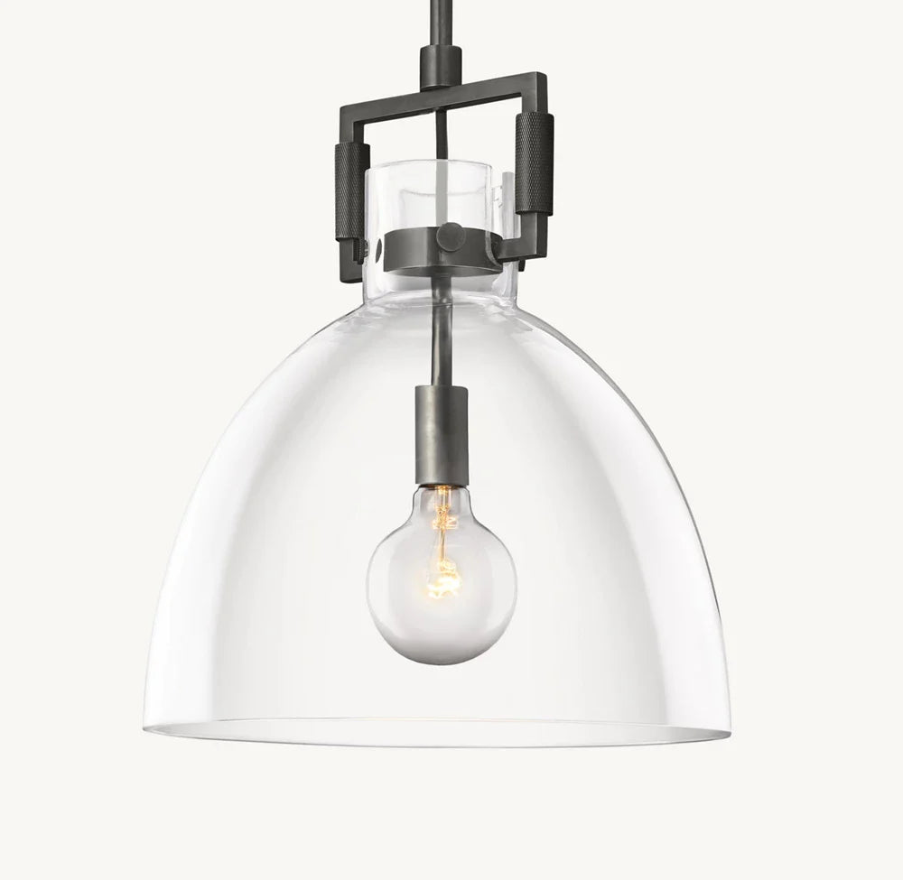 MACHINIST GLASS CLOCHE PENDANT