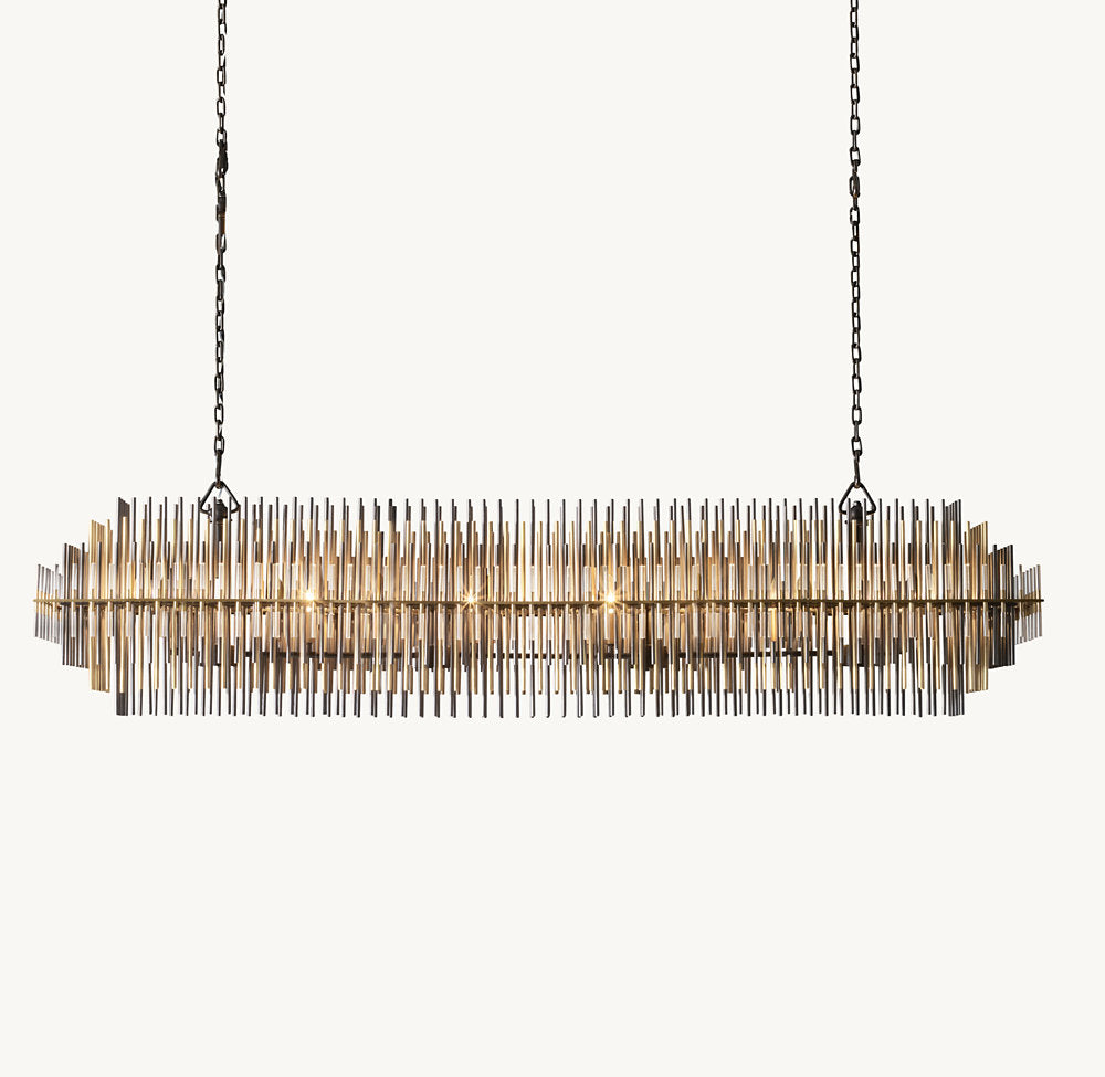 EMILE RECTANGULAR CHANDELIER 54"