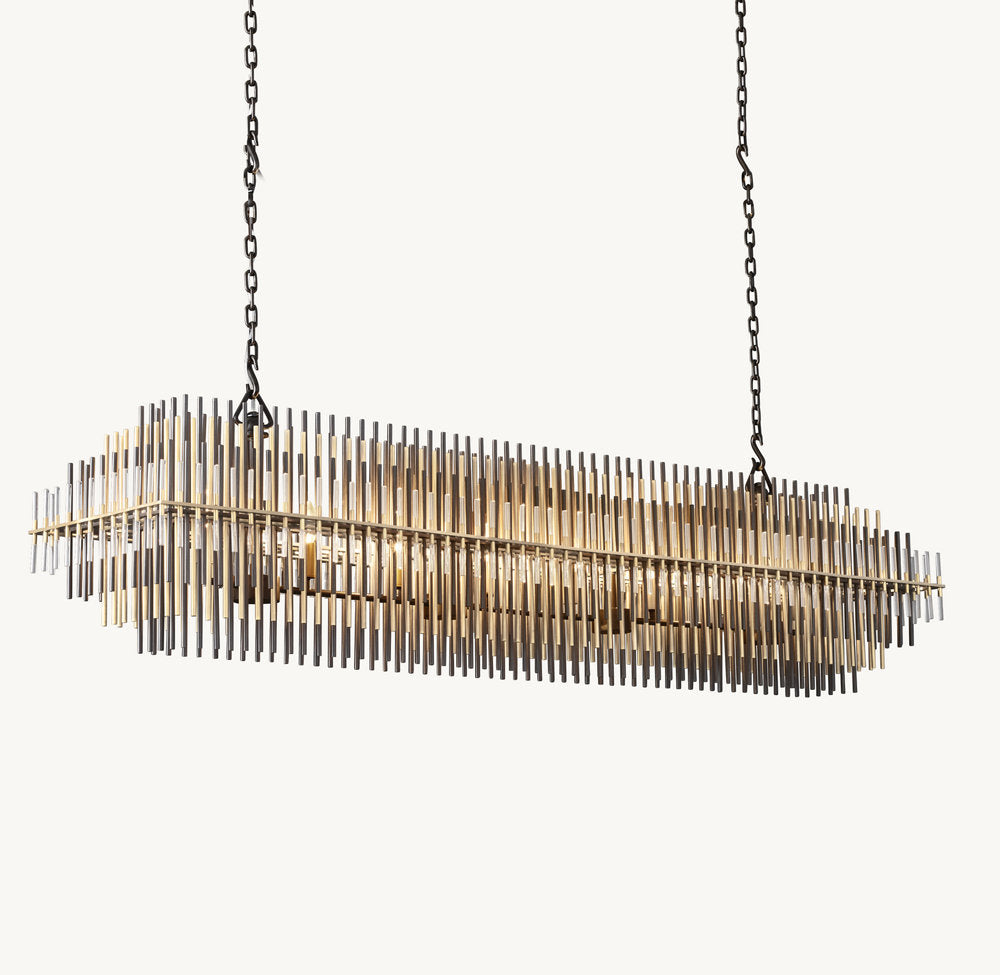 EMILE RECTANGULAR CHANDELIER 54"