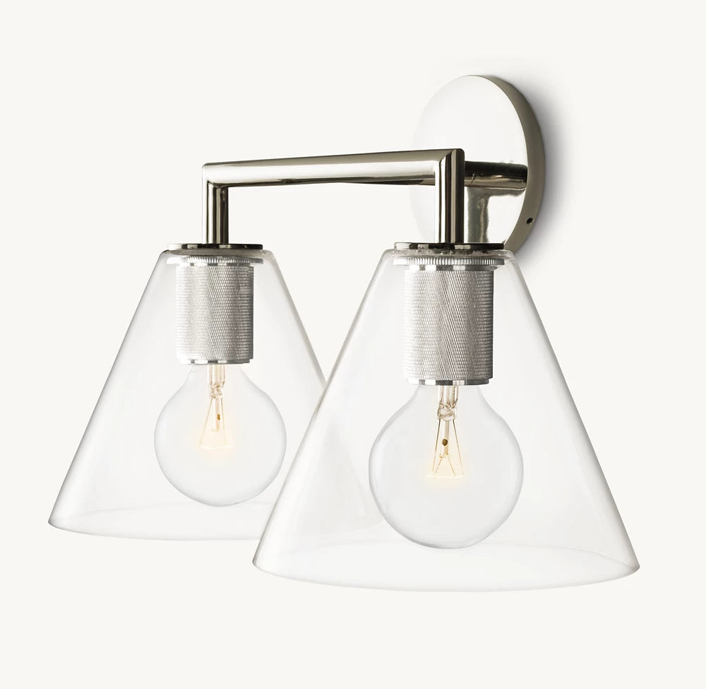 Funnel Shade Double Sconce