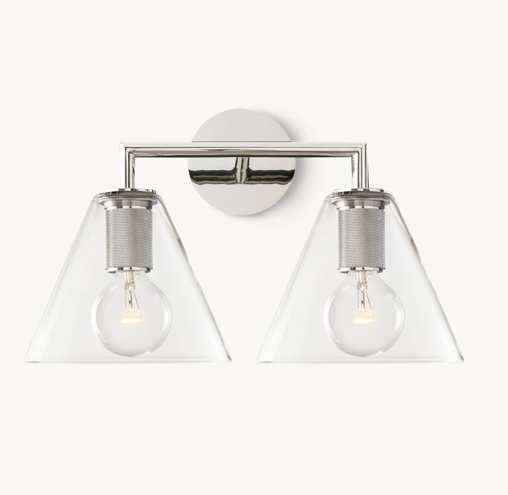 Funnel Shade Double Sconce
