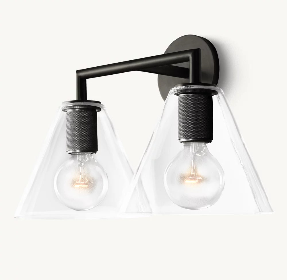 Funnel Shade Double Sconce