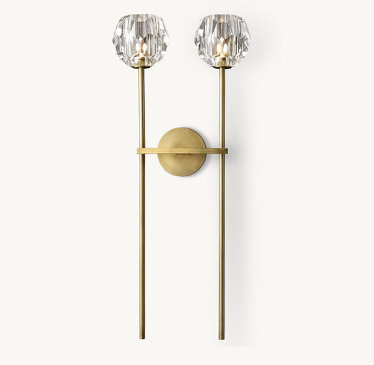 BOULE DE CRISTAL SMOKE GLASS GRAND SCONCE