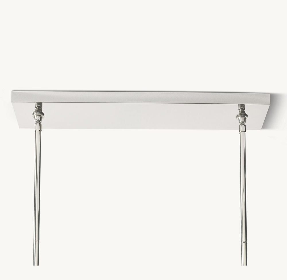 BOULE DE CRISTAL CLEAR GLASS DOUBLE LINEAR CHANDELIER 60"