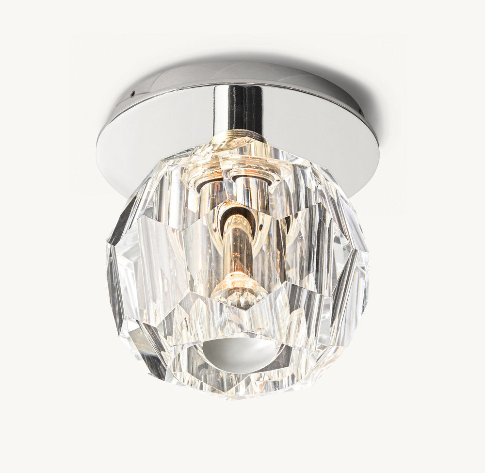 BOULE DE CRISTAL CLEAR GLASS PETITE FLUSHMOUNT