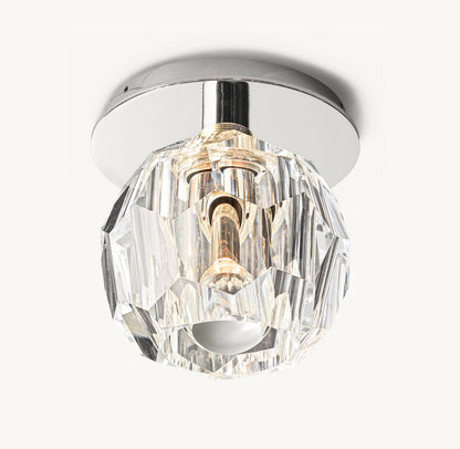 BOULE DE CRISTAL CLEAR GLASS PETITE FLUSHMOUNT